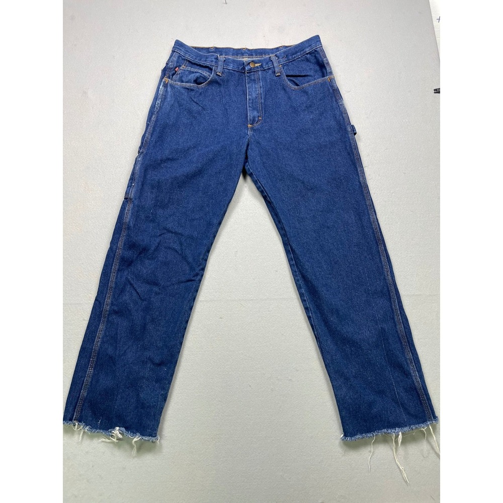 Red Kap Carpenter Jeans 100% Cotton Blue Denim 35x30 Mens